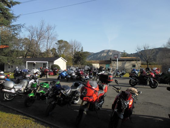 An association of bikers weekend with us at Anduze in Cvennes