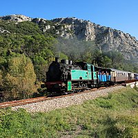 Le Train  Vapeur des Cvennes au dpart d\'Anduze - Val de l\'Hort
